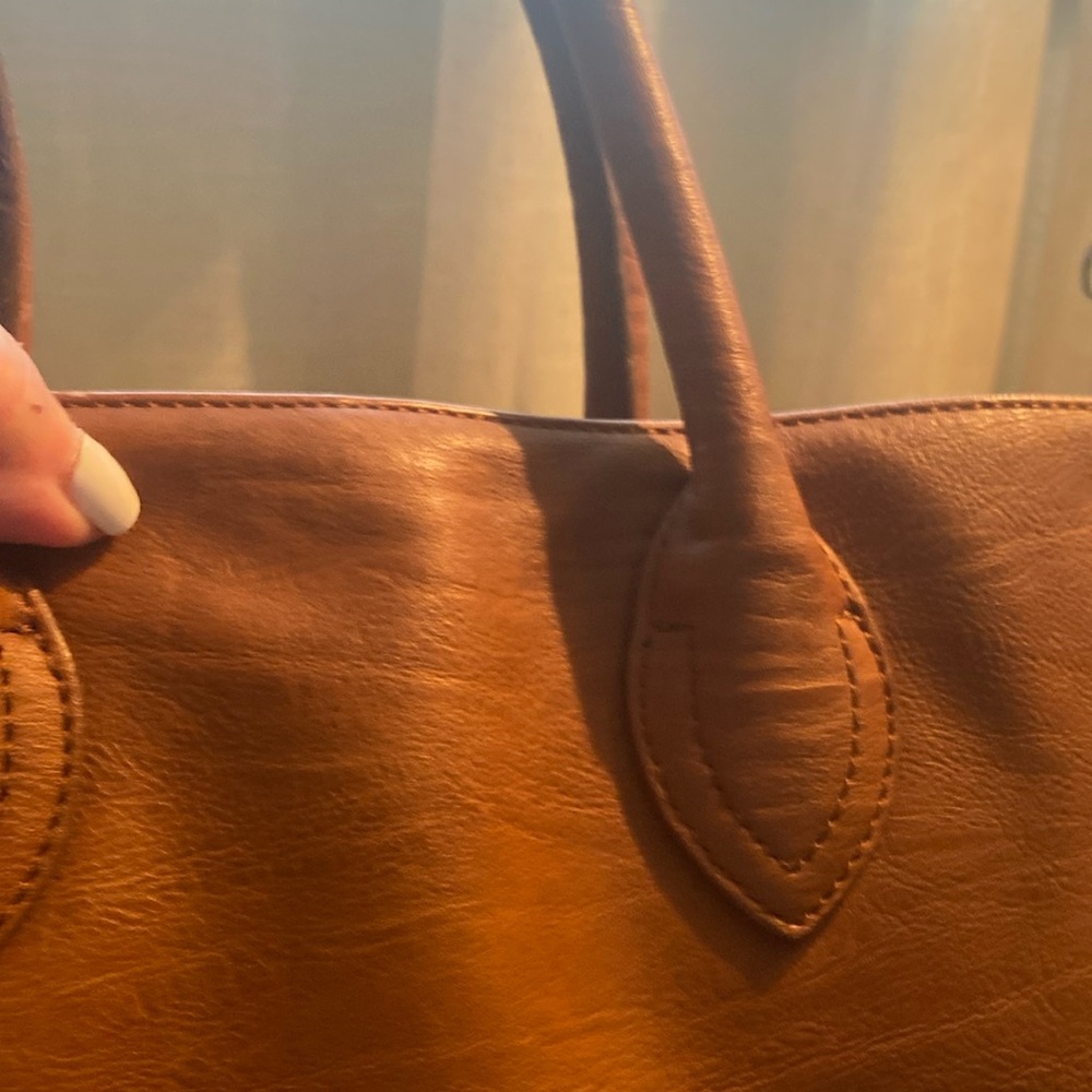 J CREW BROWN HANDBAG 12x13